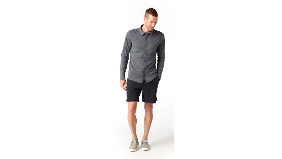 Smartwool Merino Sport 150 Long Sleeve Button Down - Mens, Medium Gray Heather, Extra Large, SW016204084