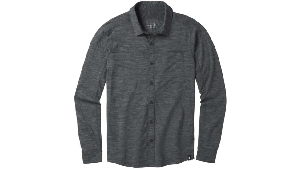 Smartwool Merino Sport 150 Long Sleeve Button Down - Mens, Medium Gray Heather, Extra Large, SW016204084