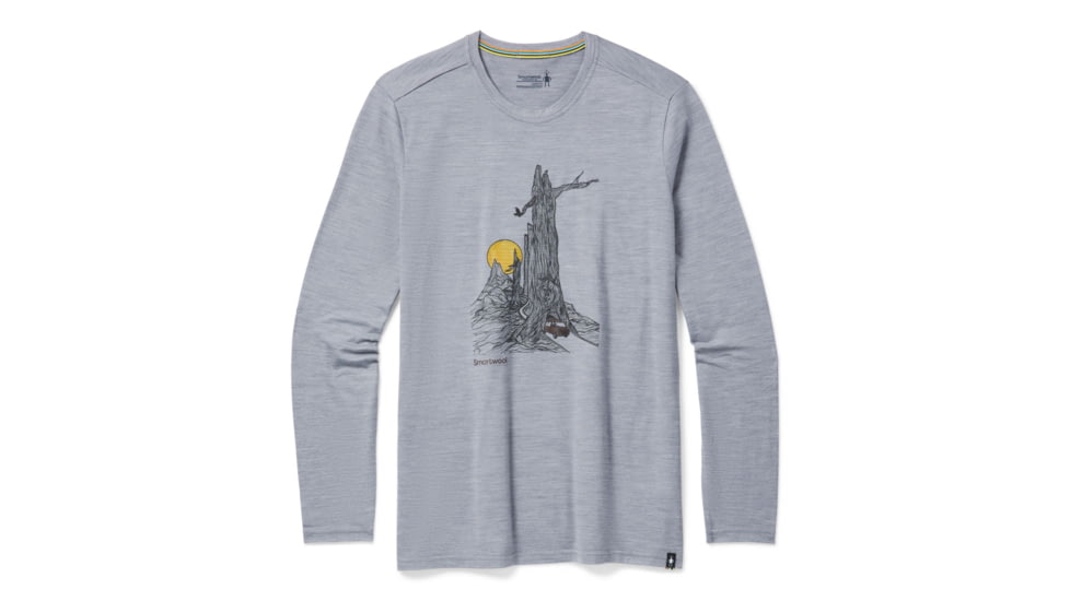 Smartwool Merino Sport 150 Long Sleeve Tunnel Views Graphic Tee - Mens, Light Gray Heather, Small, SW016293545-S