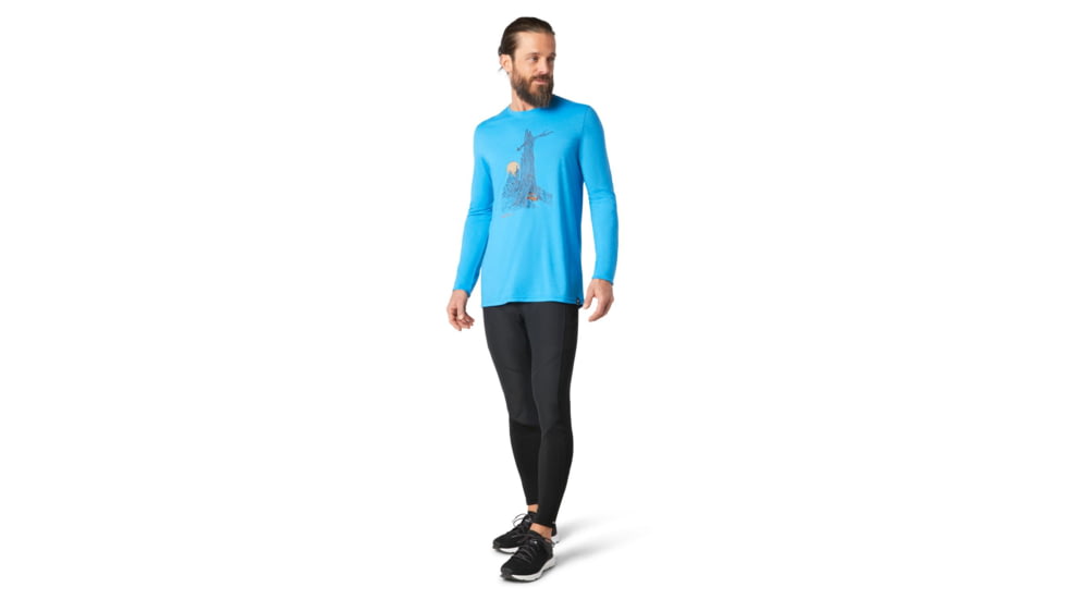 Smartwool Merino Sport 150 Long Sleeve Tunnel Views Graphic Tee - Mens, Ocean Blue, 2XL, SW016293D15-XXL