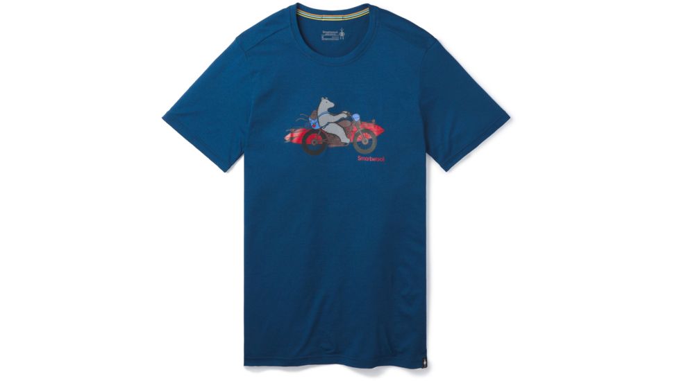 Smartwool Merino Sport 150 Motor Bear Tee - Mens, Alpine Blue, Large, SW000366B25-L