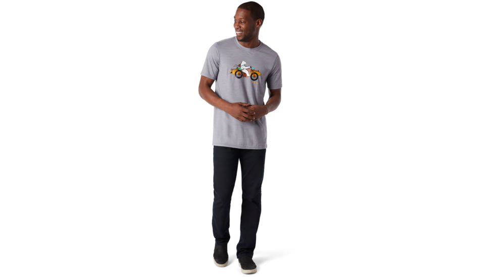 Smartwool Merino Sport 150 Motor Bear Tee - Mens, Light Gray Heather, Extra Large, SW000366545-XL