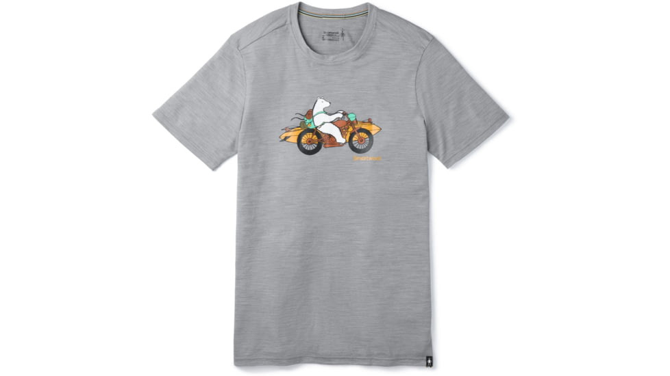 Smartwool Merino Sport 150 Motor Bear Tee - Mens, Light Gray Heather, Extra Large, SW000366545-XL