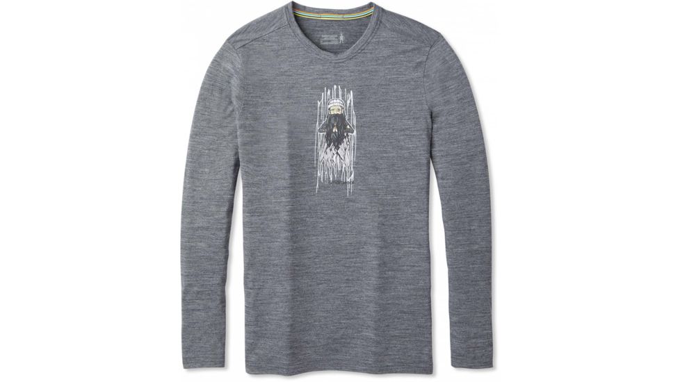 Smartwool Merino Sport 150 Old Man Winter Long Sleeve Tee - Mens, Medium Gray Heather, Small, SW019022084-S