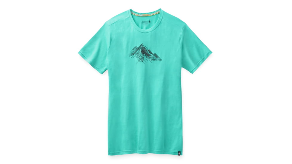 Smartwool Merino Sport 150 Rocky Range Graphic Tee - Mens, Iceberg Blue, Small, SW000796F62S