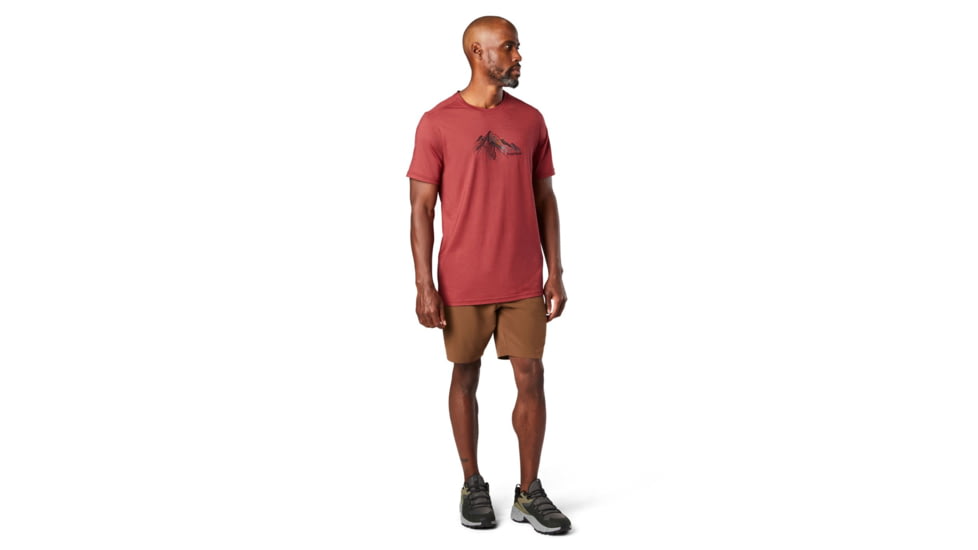 Smartwool Merino Sport 150 Rocky Range Graphic Tee - Mens, Masala, Large, SW000796D42L