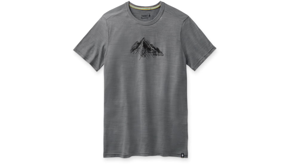 Smartwool Merino Sport 150 Rocky Range T-Shirt - Mens, Light Gray Heather, 2XL, SW000796545-LGH-XX-Large