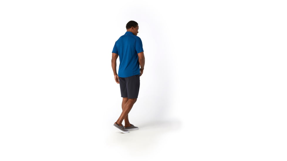 Smartwool Merino Sport 150 Short Sleeve Button Down - Mens, Alpine Blue, Small, SW016203B25-S