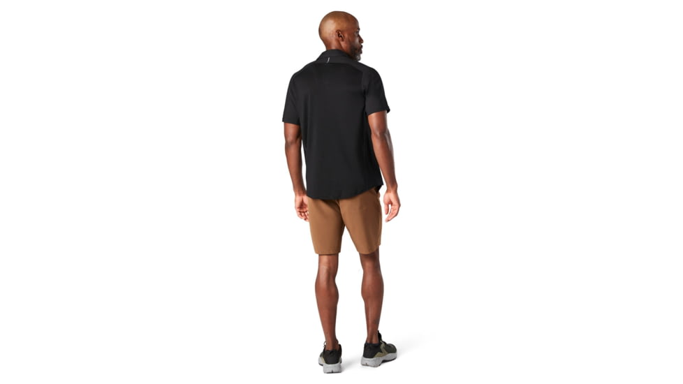 Smartwool Merino Sport 150 Short Sleeve Button Down - Mens, Black, Large, SW016203001L