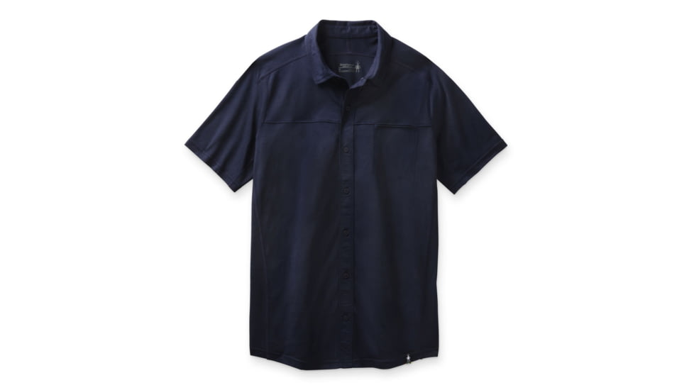 Smartwool Merino Sport 150 Short Sleeve Button Down - Mens, Deep Navy, Extra Large, SW016203092XL
