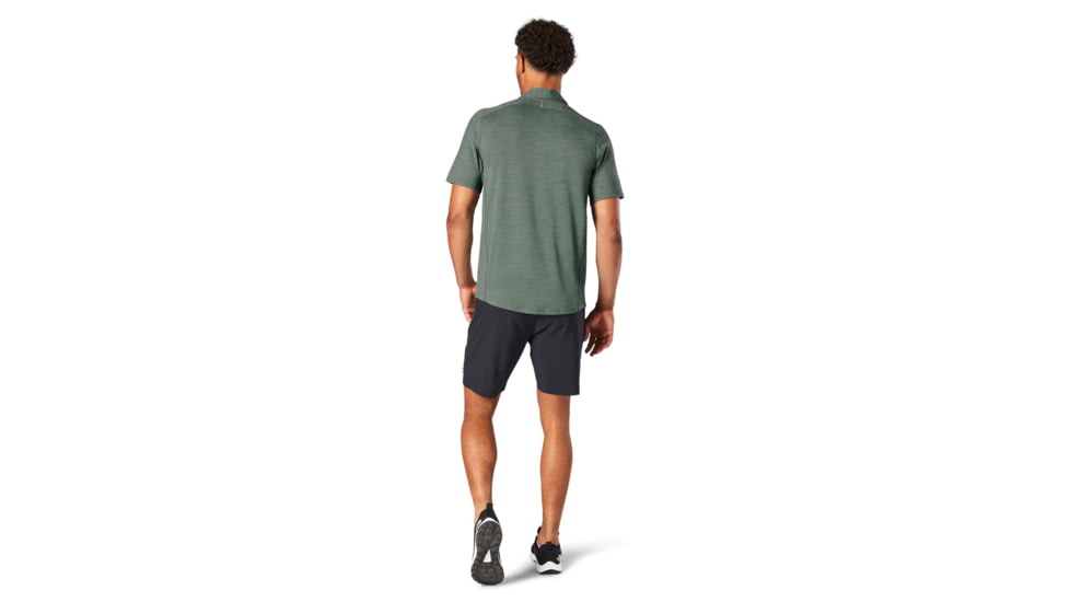 Smartwool Merino Sport 150 Short Sleeve Button Down - Mens, Sage Heather, Small, SW016203F72S