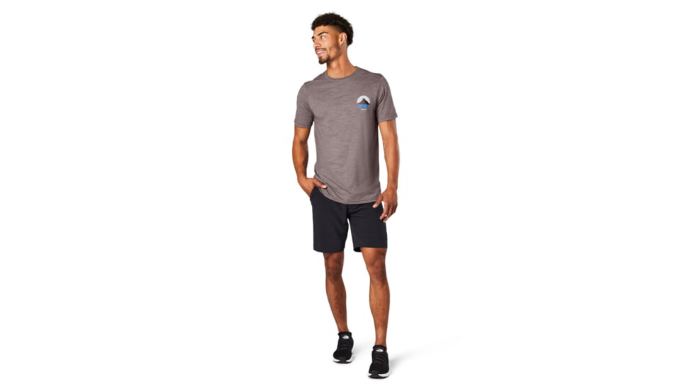 Smartwool Merino Sport 150 Two Peaks Graphic Tee - Mens, Sparrow Heather, Large, SW000793F98L