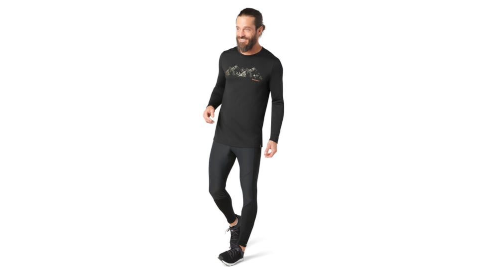 Smartwool Merino Sport 150 Upper Slopes Graphic Tee - Mens, Black, Small, SW016290001-S
