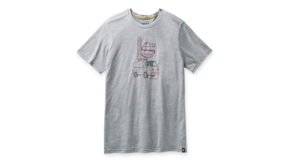 Smartwool Merino Sport 150 Van Days Graphic Tee - Mens, Light Gray Heather, Small, SW000795545S