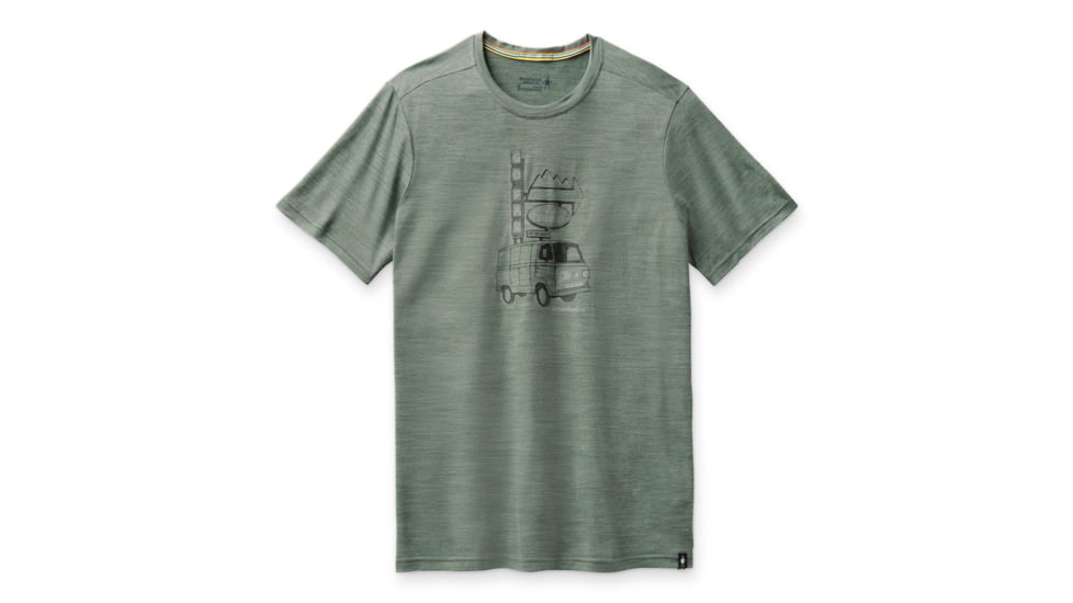 Smartwool Merino Sport 150 Van Days Graphic Tee - Mens, Sage Heather, Extra Large, SW000795F72XL