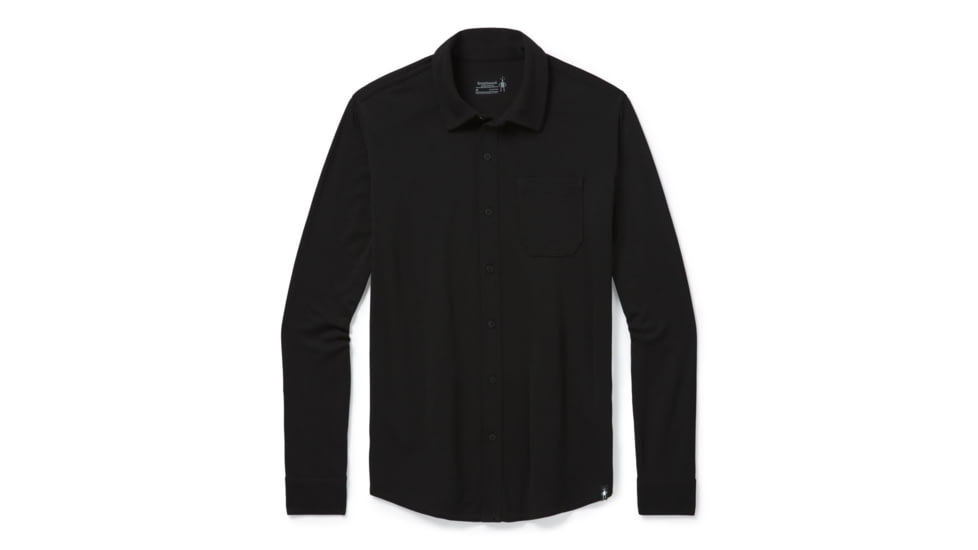 Smartwool Merino Sport 250 Long Sleeve Button Up - Mens, Black, Small, SW016298001-S