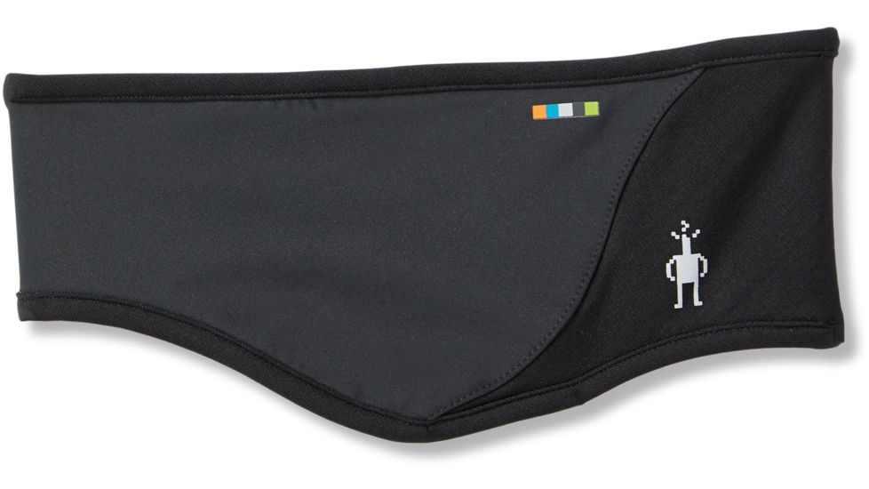 Smartwool Merino Sport Fleece Wind Training Headband, Black, 1FM, SW000641001-1FM