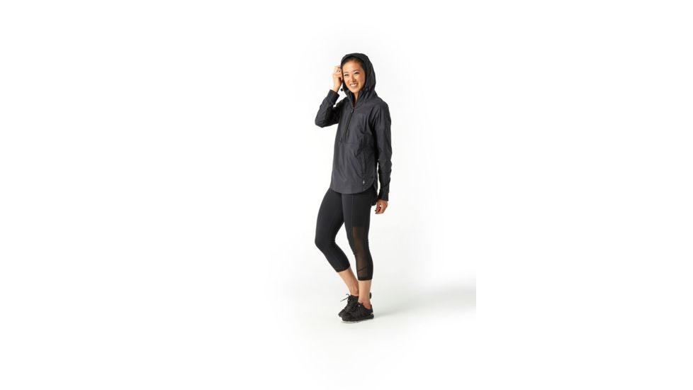 Smartwool Merino Sport Ultra Light Anorak Pullover - Womens, Black, Small, SW016190001-S