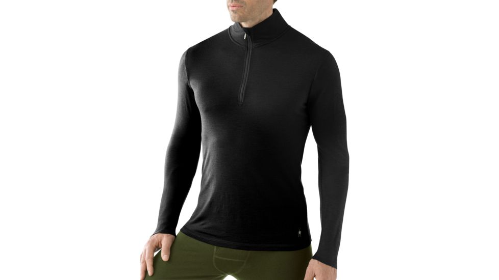 Smartwool Microweight Zip T - Men's-Black-Large