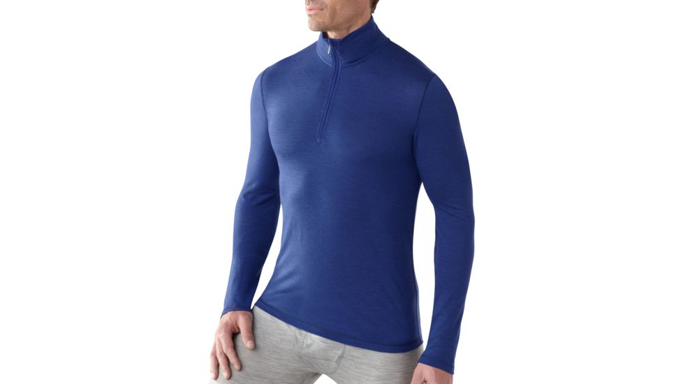 Smartwool Microweight Zip T - Men's-Royal Stripe-Large