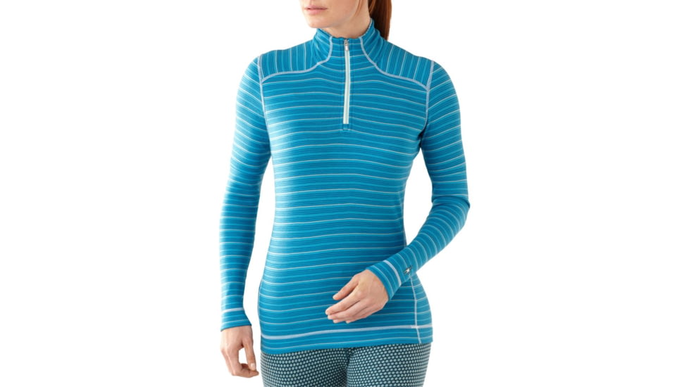 Smartwool Midweight Zip T Long Sleeve - Women's-Large-Horizon Blue
