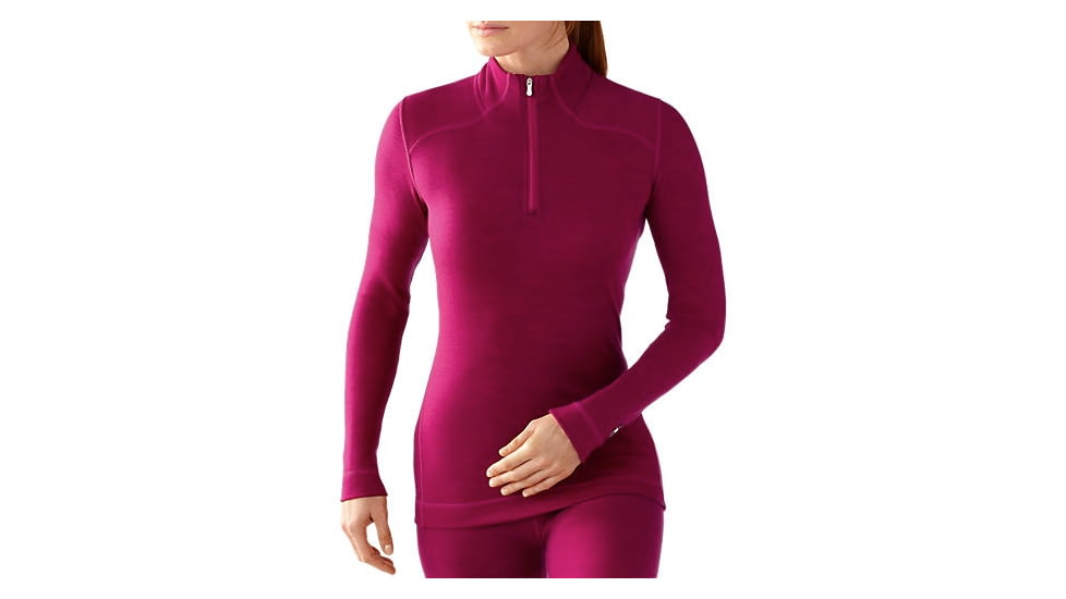 Smartwool Midweight Zip T Long Sleeve - Women's-X-Small-Berry