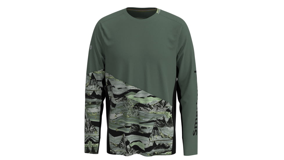 Smartwool Mountain Bike Long Sleeve Jersey - Mens, Sage Marble Giants Print, Medium, SW016964L611-M