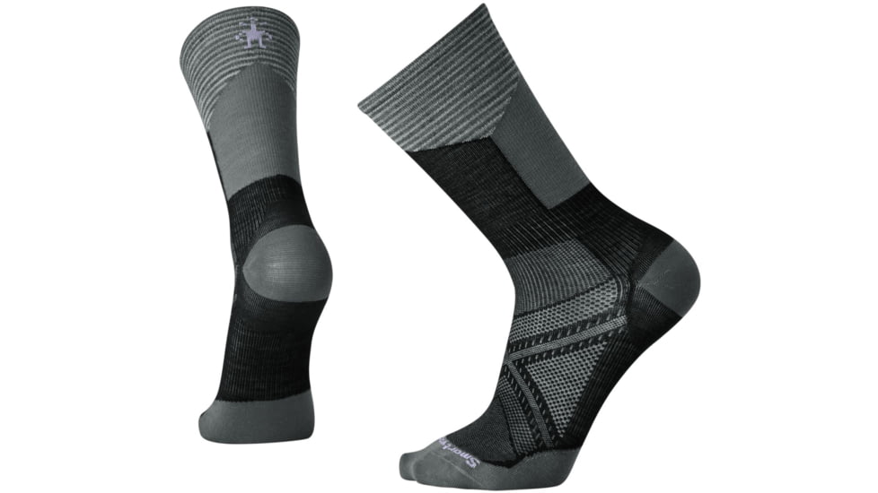 Smartwool PhD Cycle Ultra Light P Crew Socks, Black, Extra Large, SW001109001-XL