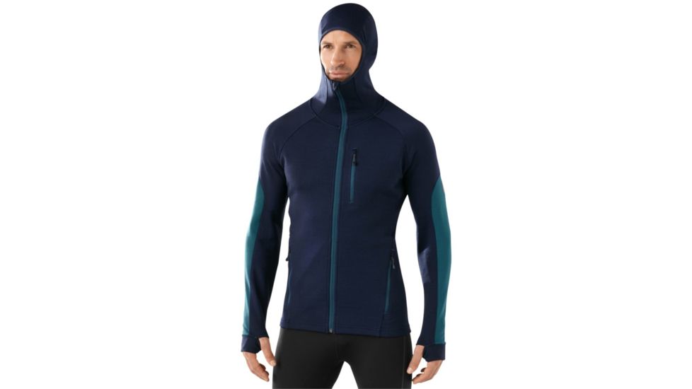 Smartwool PhD HyFi Full Zip Hoody - Men's-Deep Sea-Small