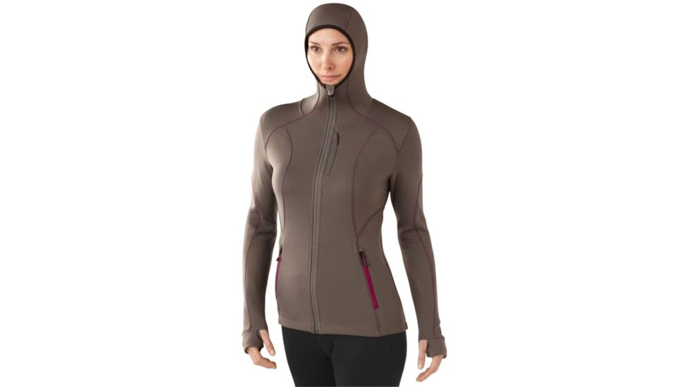 Smartwool PhD HyFi Full Zip Hoody - Women's-Taupe-Large