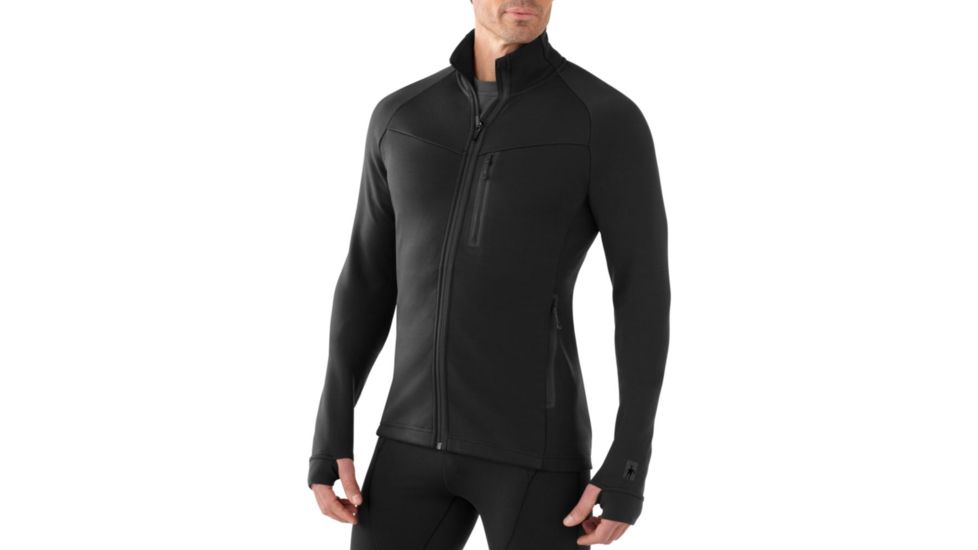 Smartwool PhD HyFi Full Zip Top - Men's-Black-Medium