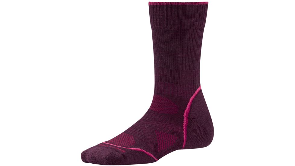 Smartwool PhD Outdoor Light Crew 3 Pack Socks - Womens-Aubergine-Large