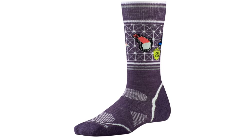 Smartwool Phd Outdoor Light Crew Charley Harper Sock - Women's-Desert Purple-Medium