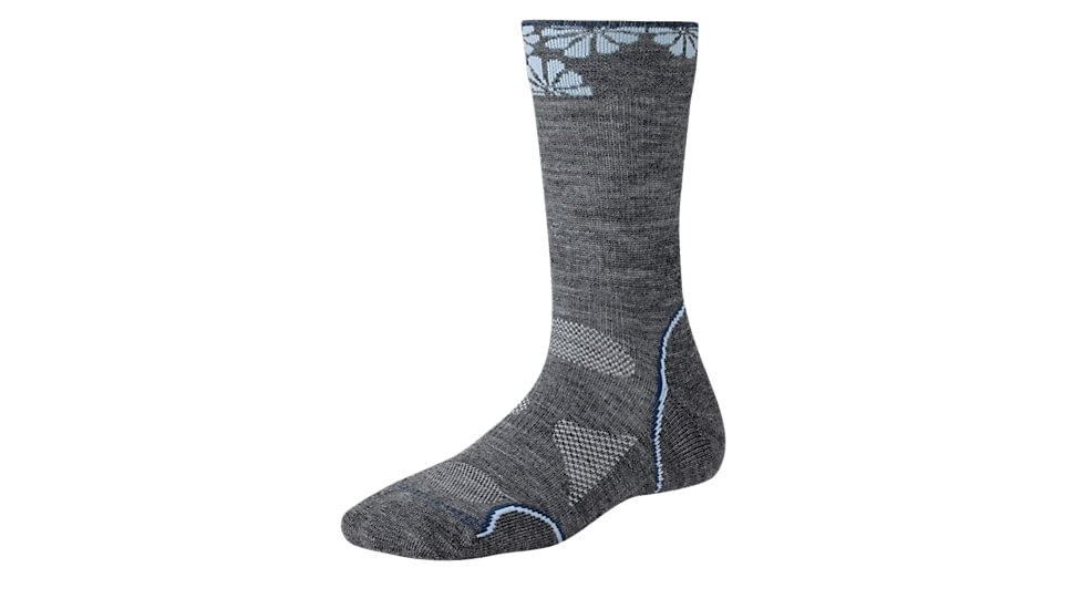 Smartwool PhD Outdoor Light Crew Sock - Women's-Large-Light Gray