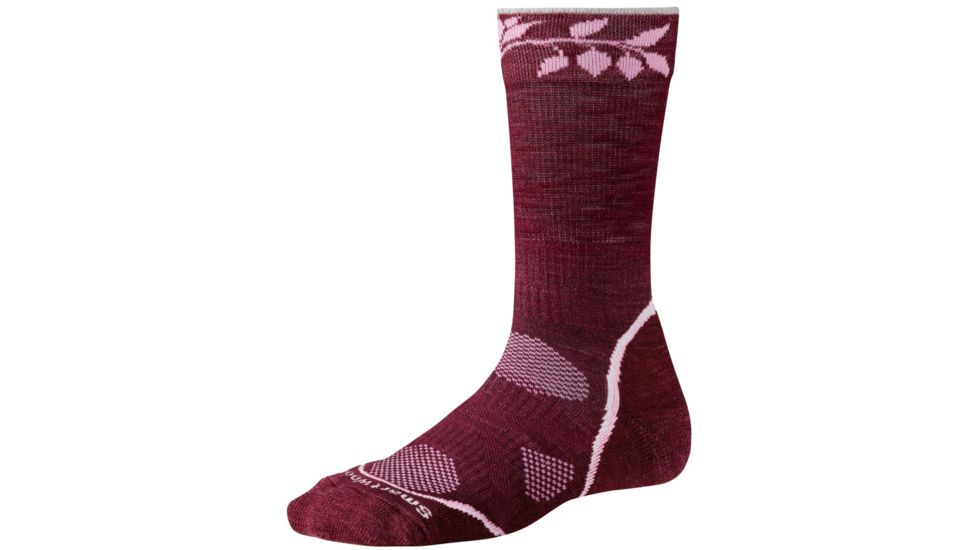Smartwool PhD Outdoor Light Crew Sock - Women's-Large-Wine
