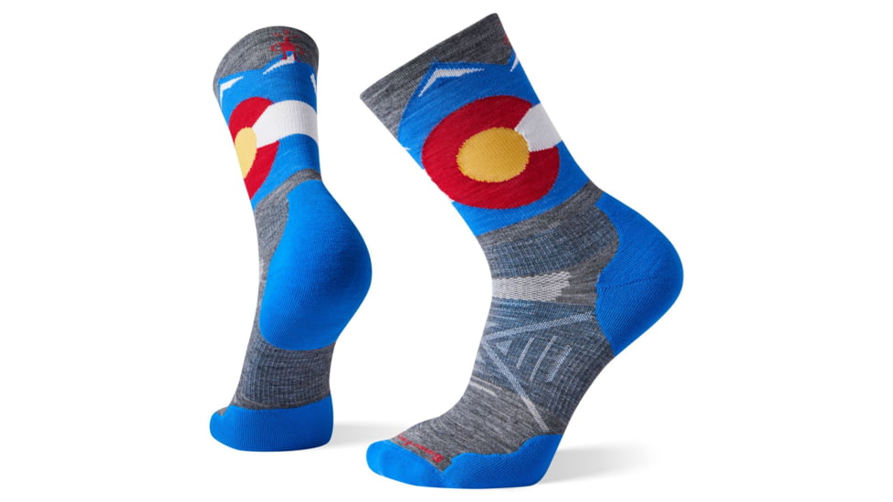 Smartwool PhD Outdoor Light Elite Colorado Crew Socks, Medium Gray, Extra Large, SW001458052-XL
