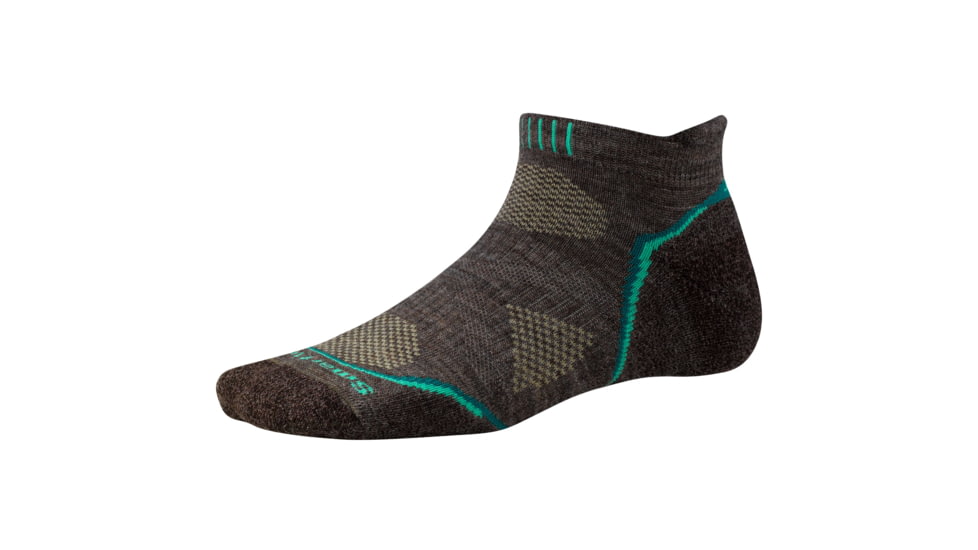 Smartwool PhD Outdoor Light Micro Sock - Women's-Taupe/Dark Spearmint-Medium