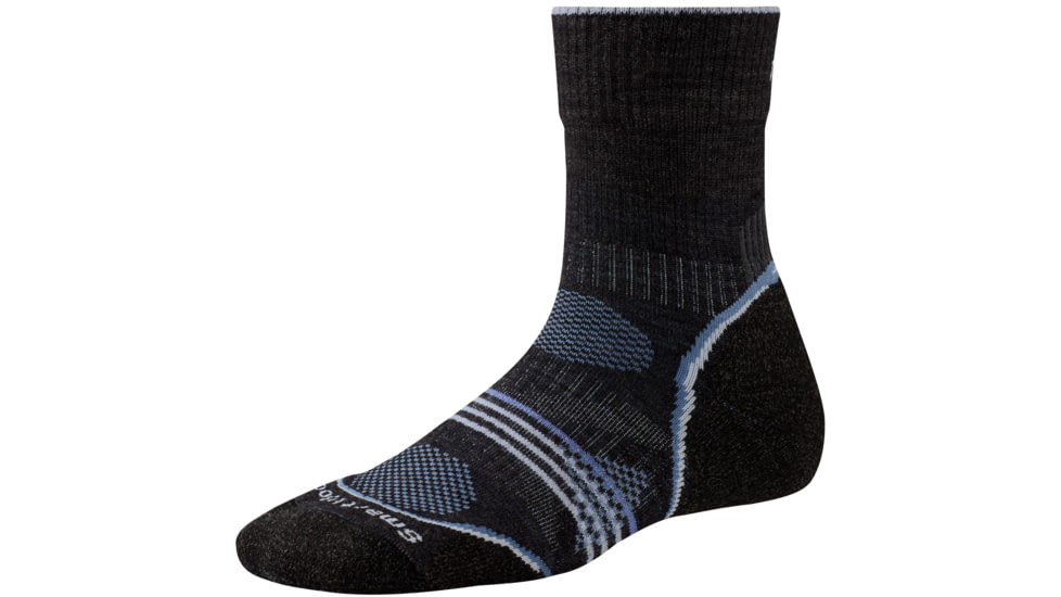 Smartwool PhD Outdoor Light Mid Crew Sock - Women's-Charcoal-Medium