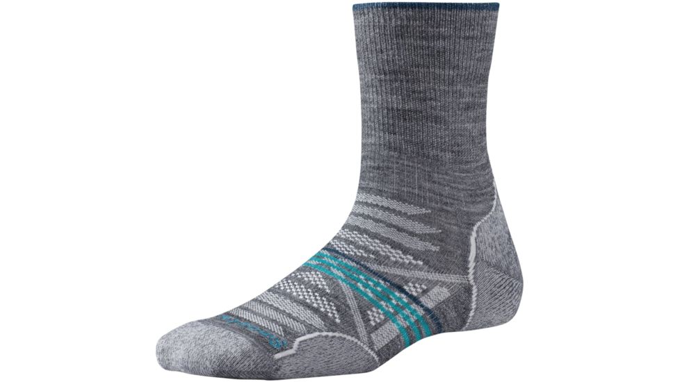 Smartwool PhD Outdoor Light Mid Crew Socks - Women's, Medium Gray, Large, SW001309052-L