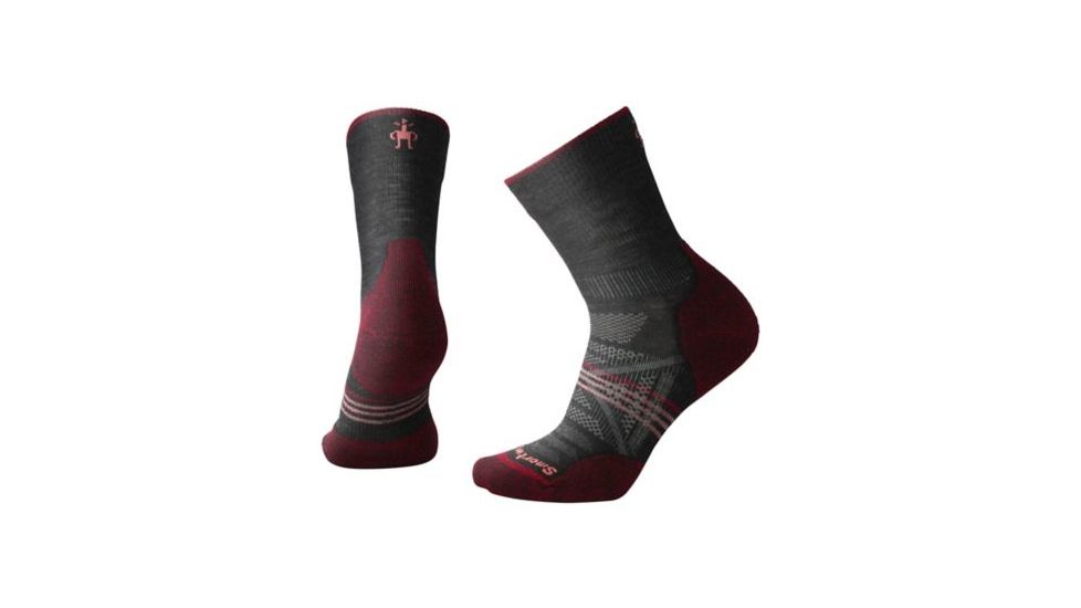 Smartwool PhD Outdoor Light Mid Crew Sock - Women's, Charcoal, Small SW001309003-S