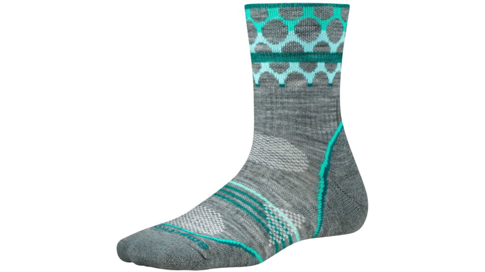 PhD Outdoor Light Mid Crew Sock - Womens-Light Grey-Small
