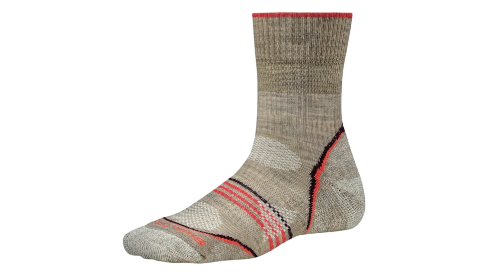 Smartwool PhD Outdoor Light Mid Crew Sock - Womens-Oatmeal-Medium