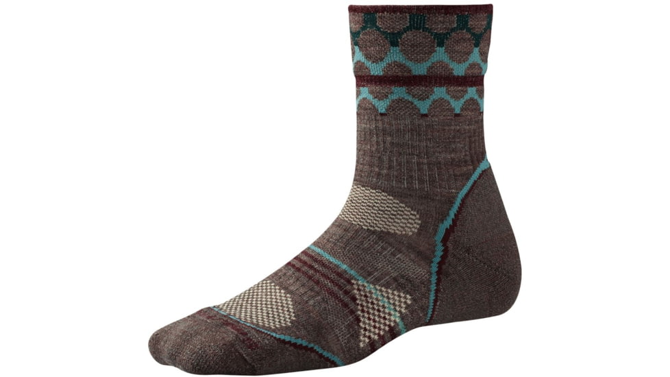 PhD Outdoor Light Mid Crew Sock - Womens-Taupe-Small