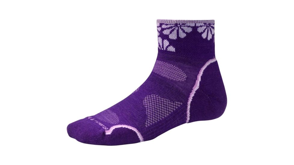 Smartwool PhD Outdoor Light Mini Socks 2 Pack - Women's-Grape/Taupe-Medium