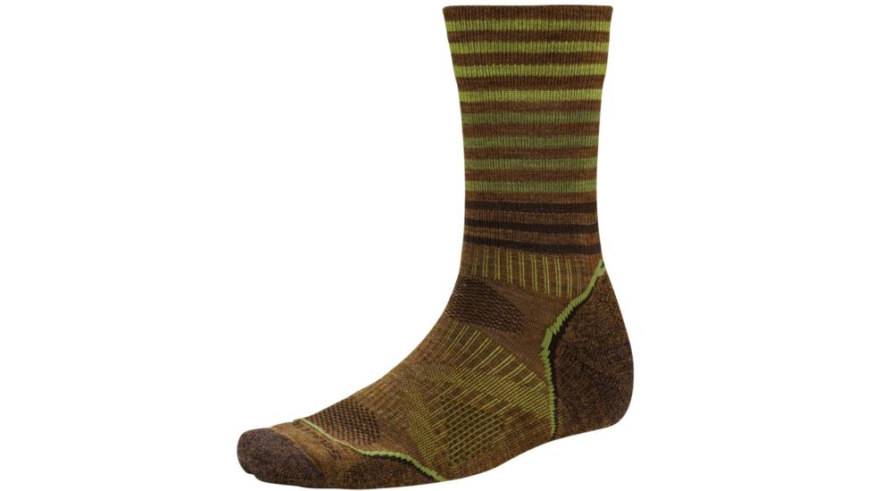 PhD Outdoor Light Pattern Crew Sock - Mens-Caramel-Medium