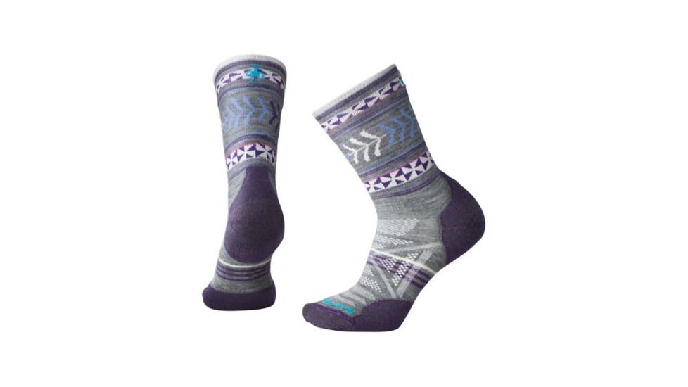 Smartwool PhD Outdoor Light Pattern Crew - Women's, Medium Gray, Medium, SW001146052-M