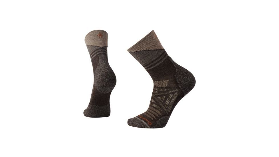 Smartwool PhD Outdoor Light Pattern Mid Crew Sock - Men's, Chestnut, Medium SW001207207-M