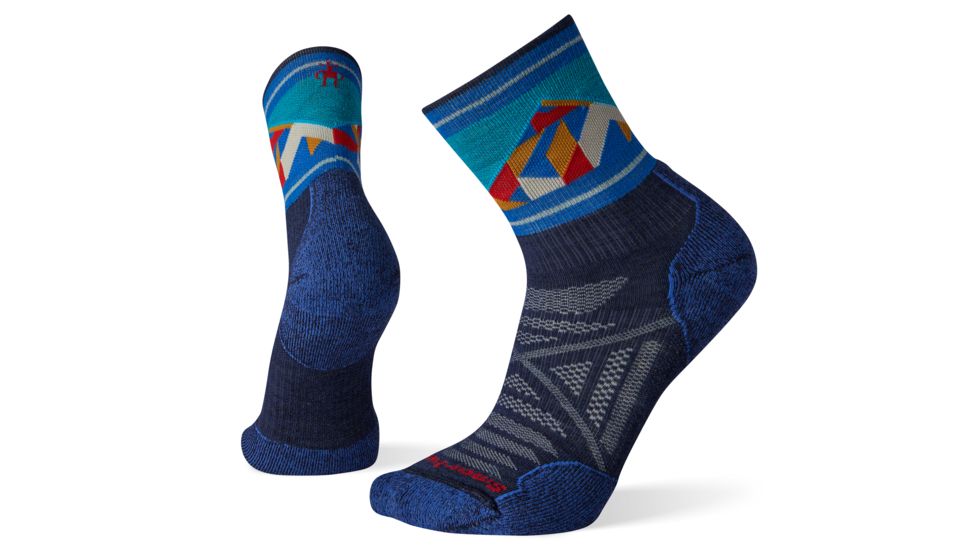Smartwool PhD Outdoor Light Pattern Mid Crew Socks - Mens, Deep Navy, Extra Large, SW001250092-XL