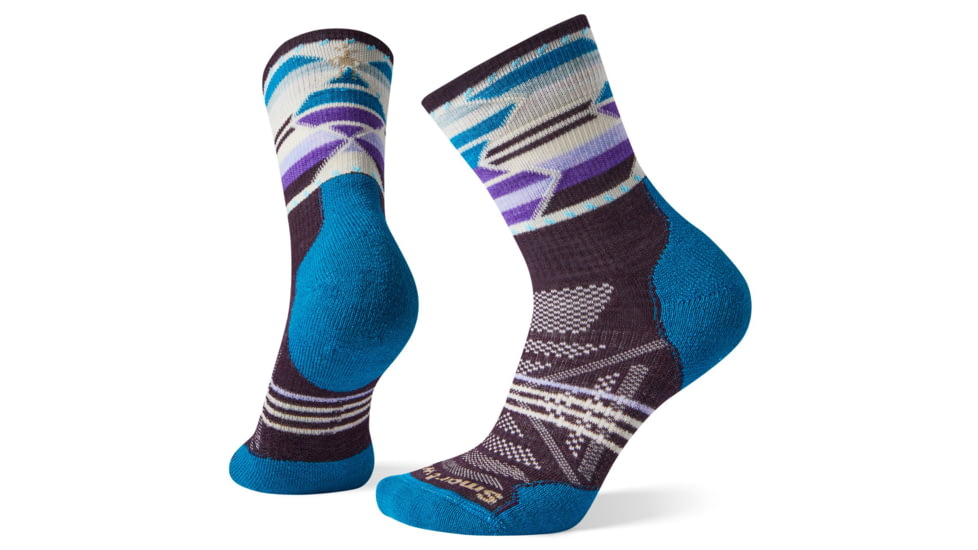 Smartwool PhD Outdoor Light Pattern Mid Crew Socks - Womens, Bordeaux, Large, SW001144590-L