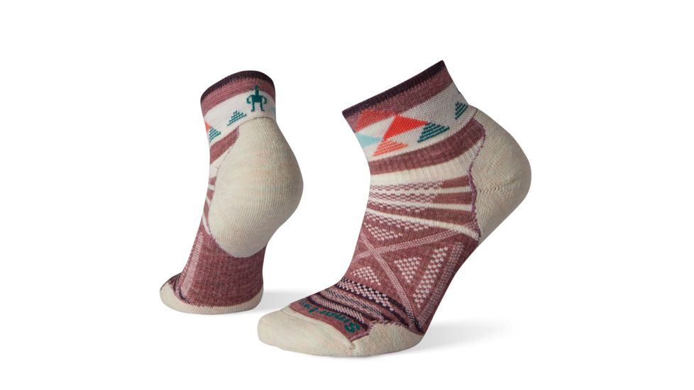 Smartwool PhD Outdoor Light Pattern Mini Socks - Womens, Nostalgia Rose, Large, SW001226A32-L